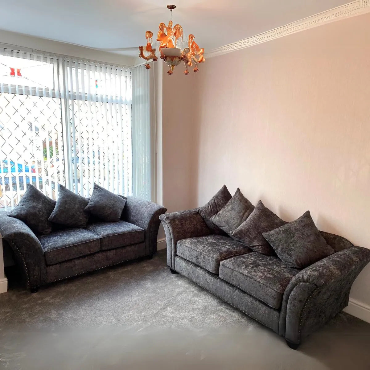 Sky 3+2 Fabric Sofa Set in Grey or Beige