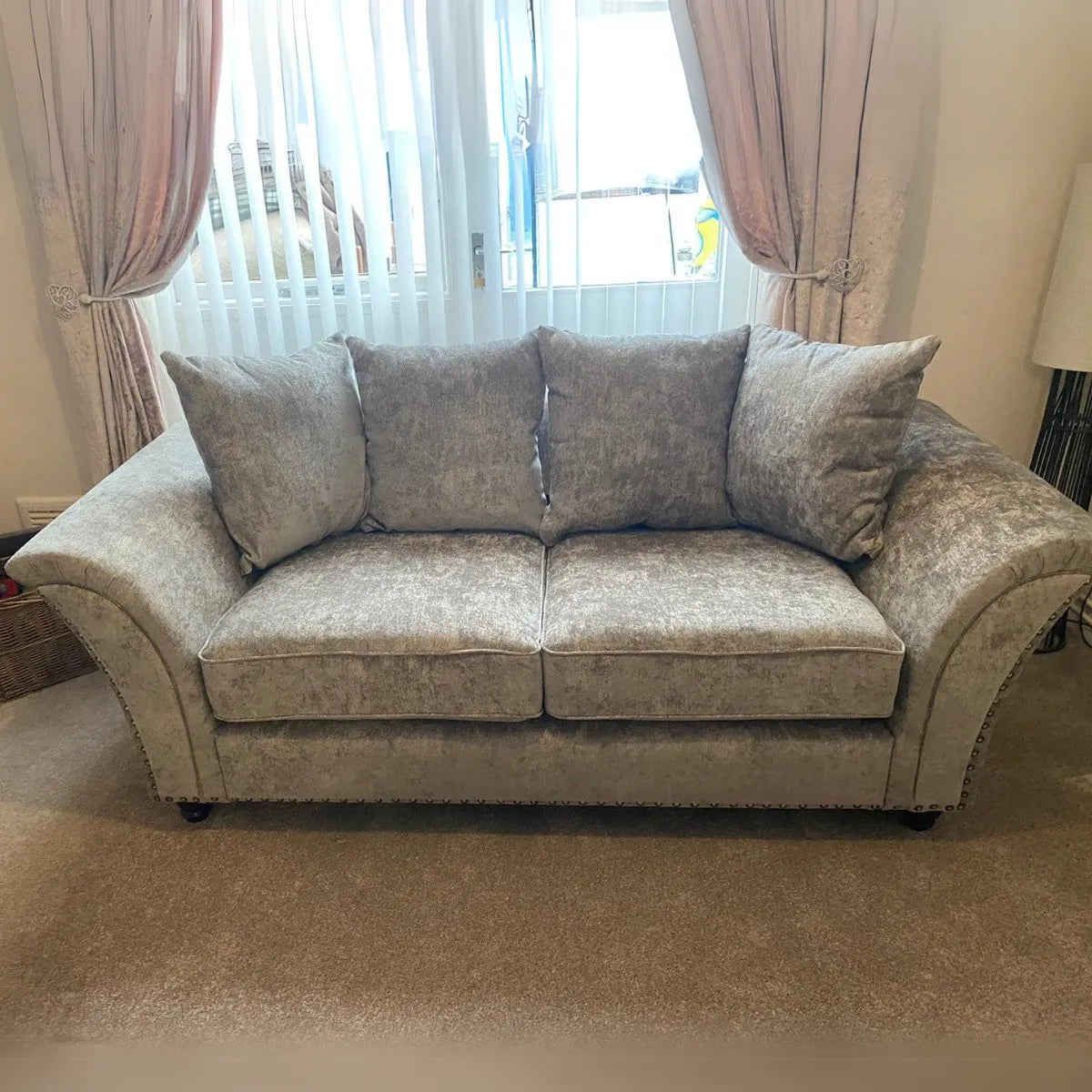 Sky 3+2 Fabric Sofa Set in Grey or Beige