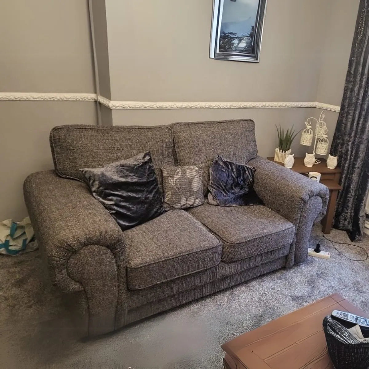 Wilcot 3+2 Sofa Set Grey Fabric