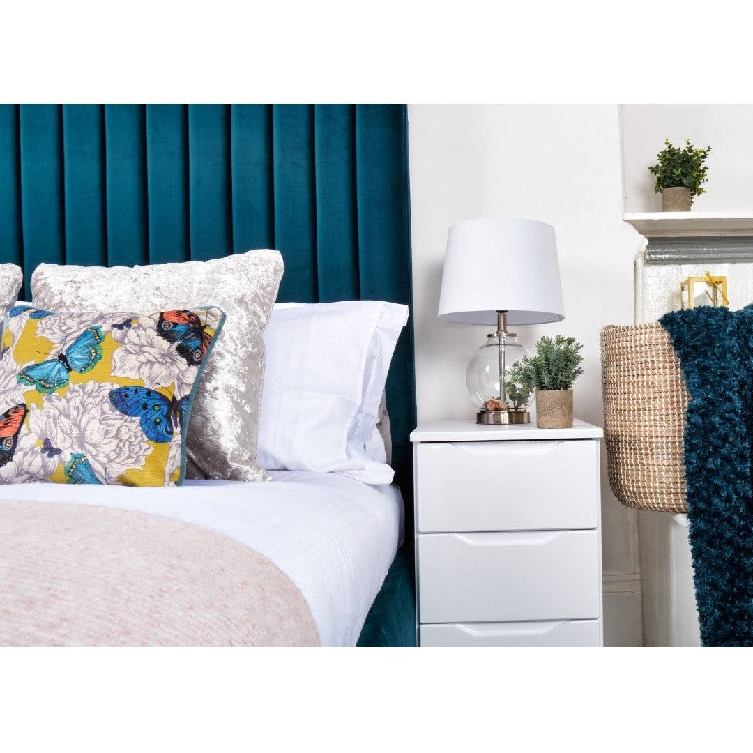 Calypso Bed - Velvet Fabric Ottoman Storage Bed - UK Online Furniture