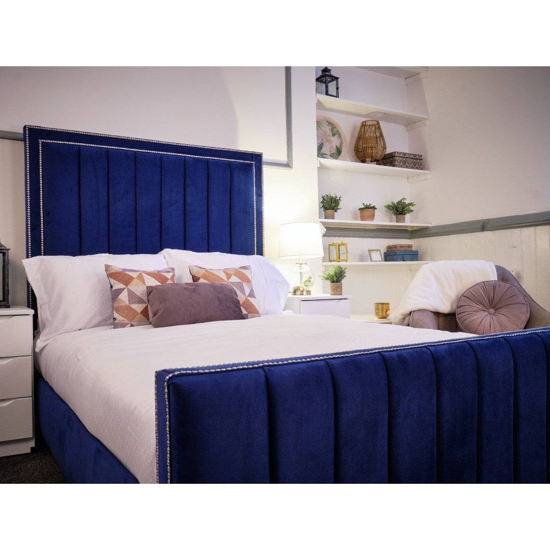 Belgravia Bed - Velvet Fabric Ottoman Bed Frame Queen, Double, King - UK Online Furniture