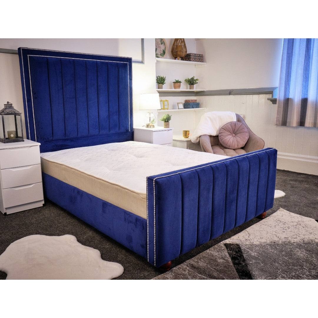 Belgravia Bed - Velvet Fabric Ottoman Bed Frame Queen, Double, King - UK Online Furniture