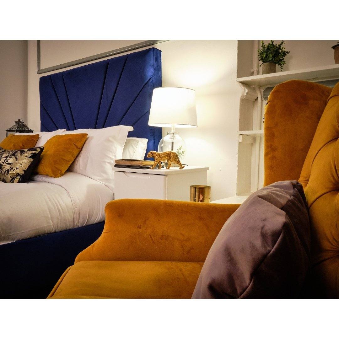 Palermo Bed - Velvet Ottoman Bed Frame - Double, King - UK Online Furniture