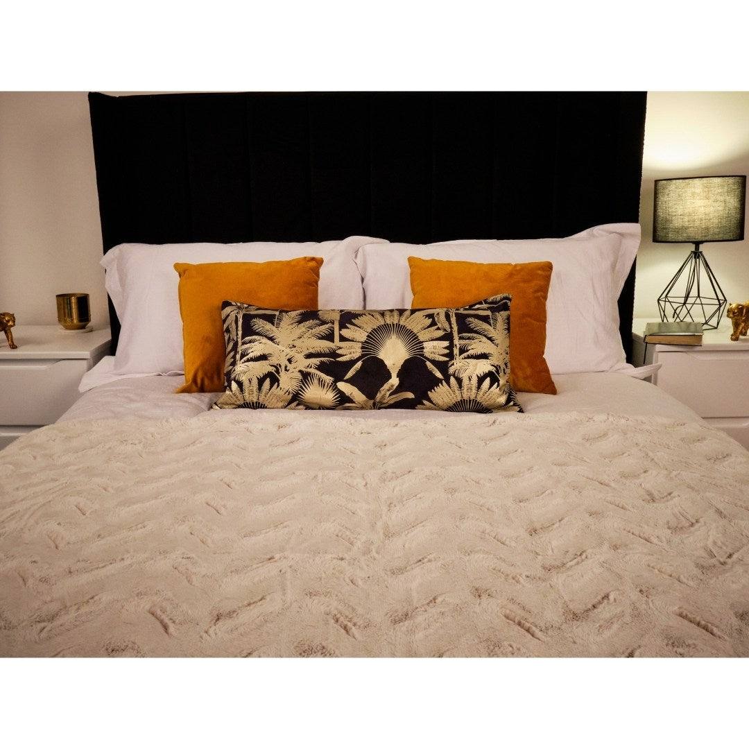 Hilcott Bed - Velvet Fabric Ottoman Bed Frame, Double, King - UK Online Furniture