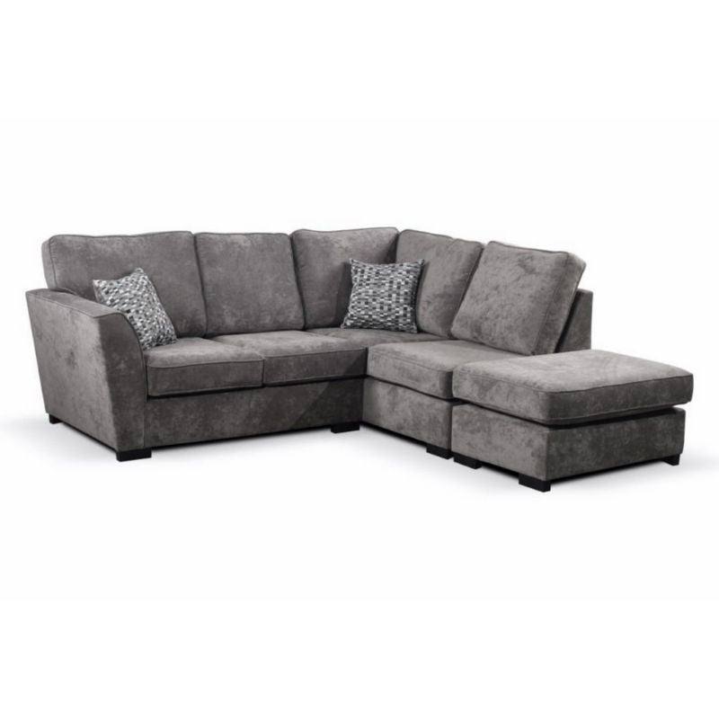 Nebraska Full Back Long Chair Corner Sofa (Grey) - UK Online Furniture