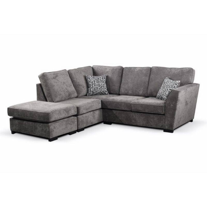 Nebraska Full Back Long Chair Corner Sofa (Grey) - UK Online Furniture