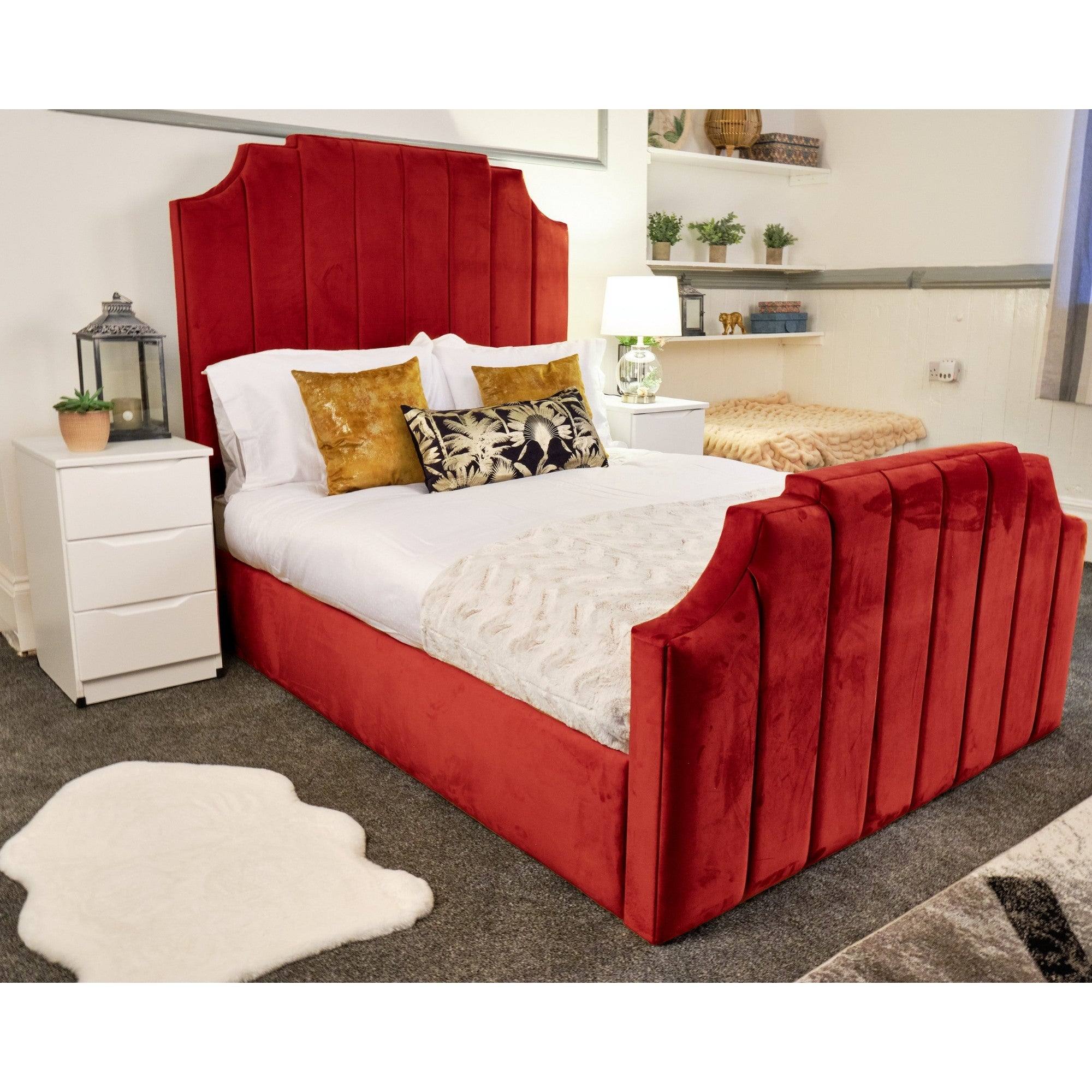 Tokyo Bed - Fabric Ottoman Storage Bed Frame, Double, King - UK Online Furniture