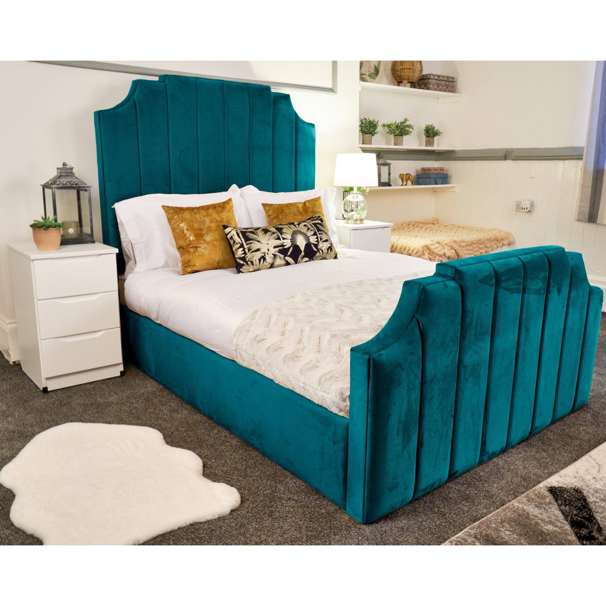 Tokyo Bed - Fabric Ottoman Storage Bed Frame, Double, King - UK Online Furniture