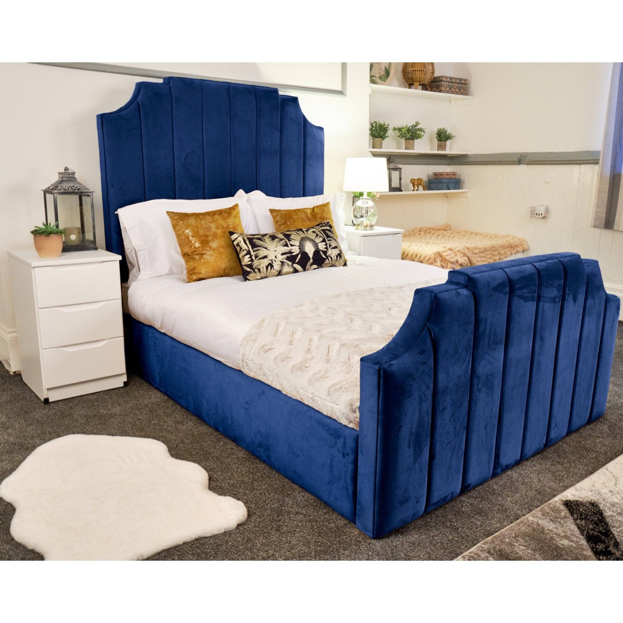 Tokyo Bed - Fabric Ottoman Storage Bed Frame, Double, King - UK Online Furniture