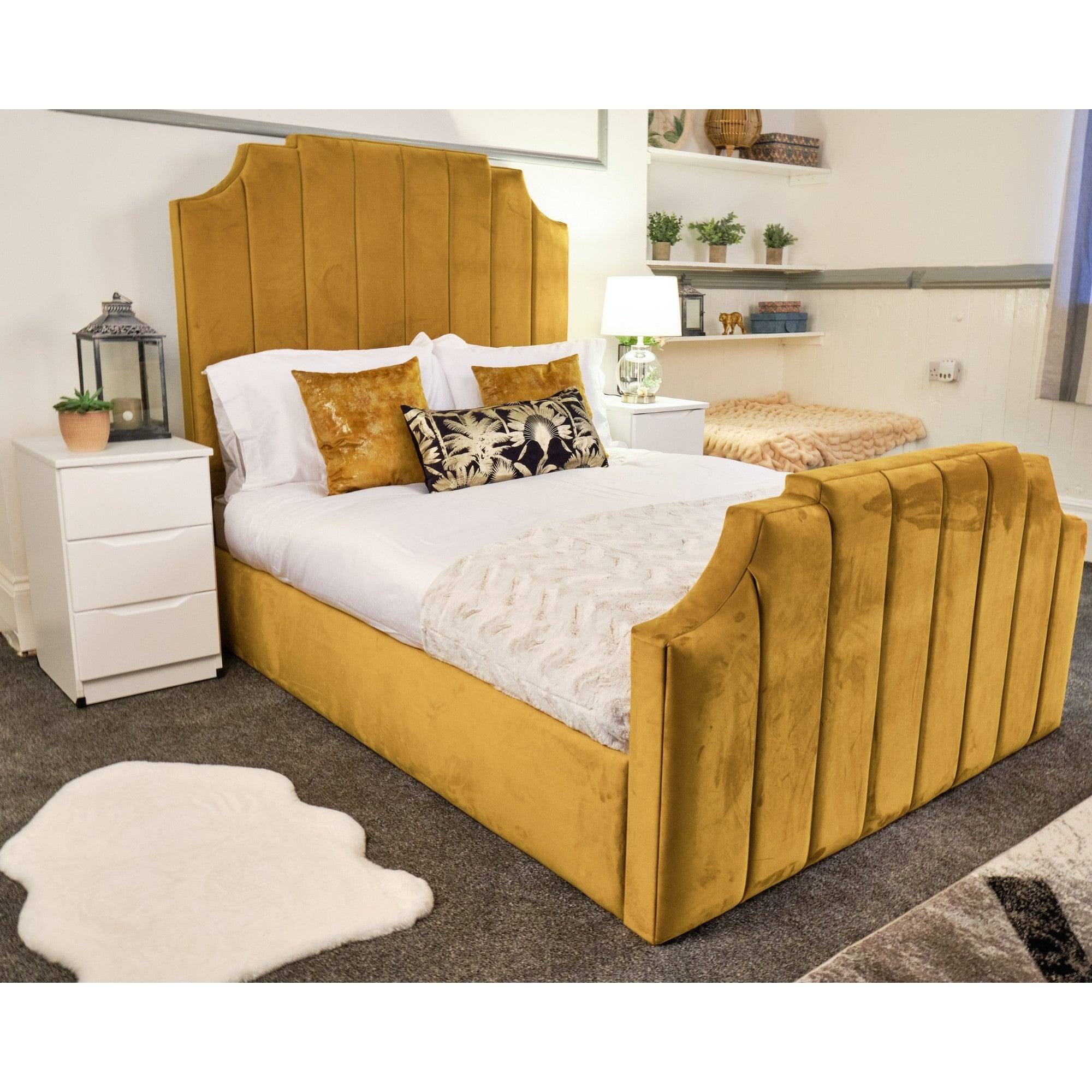 Tokyo Bed - Fabric Ottoman Storage Bed Frame, Double, King - UK Online Furniture