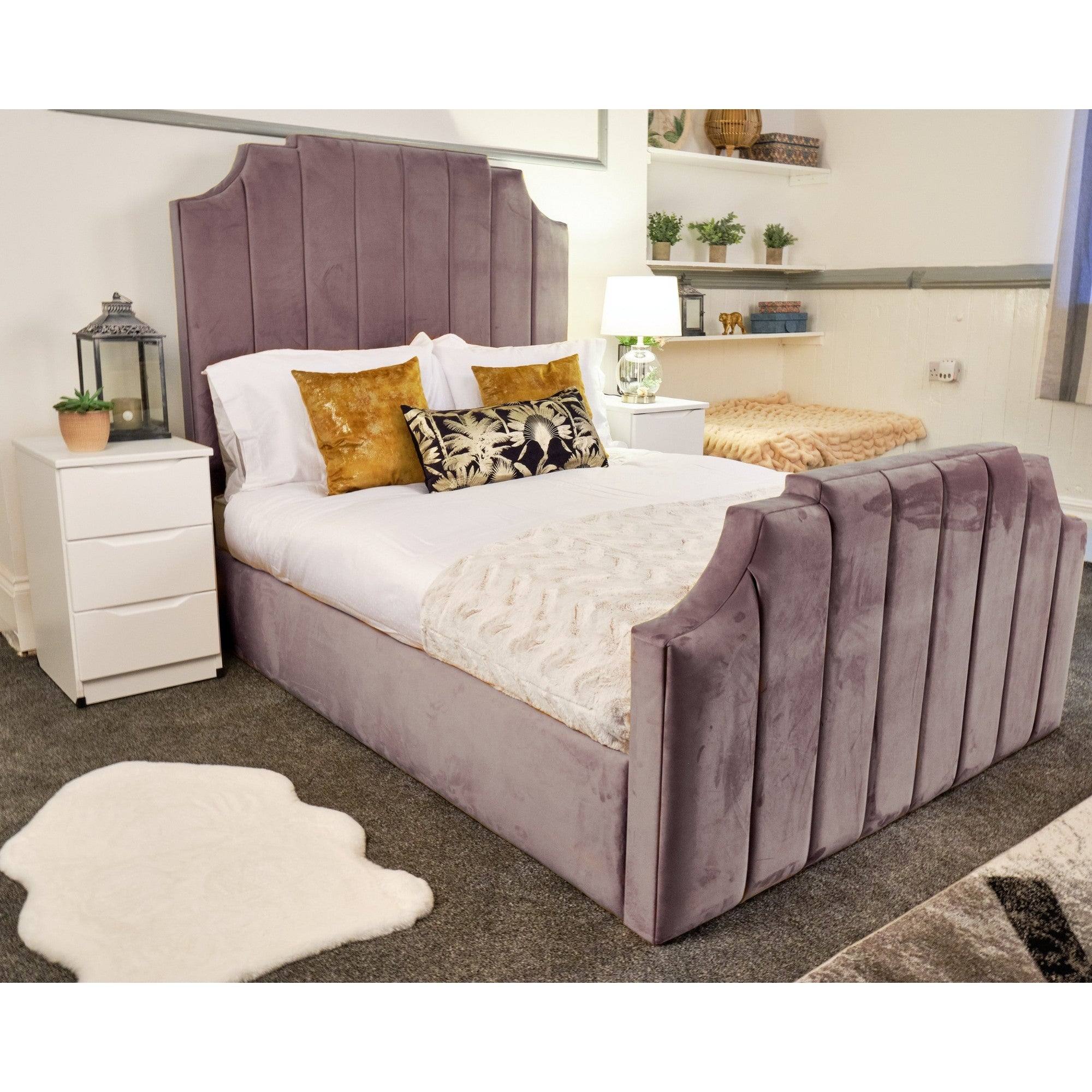 Tokyo Bed - Fabric Ottoman Storage Bed Frame, Double, King - UK Online Furniture