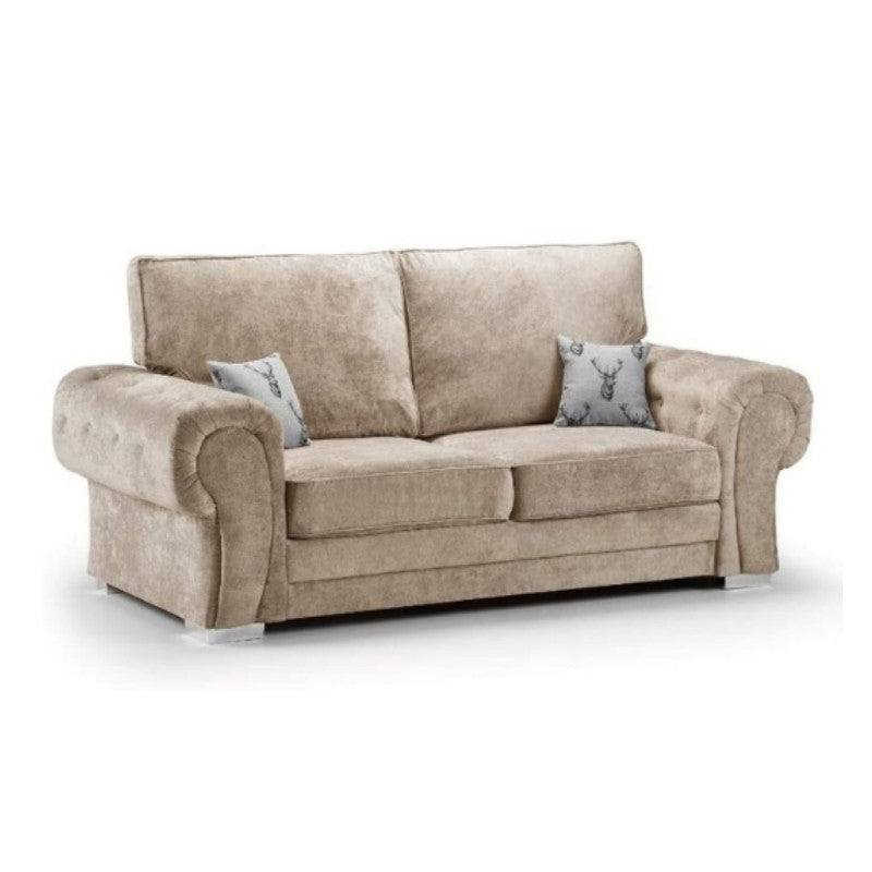 Verona 3 Seater Sofa, Full Back (Grey, Mink) - UK Online Furniture