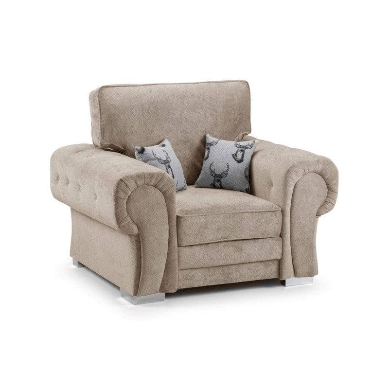 Verona 3+2 Sofa Set, 3 Seater, 2 Seater, Scatter Back (Grey, Mink) - UK Online Furniture