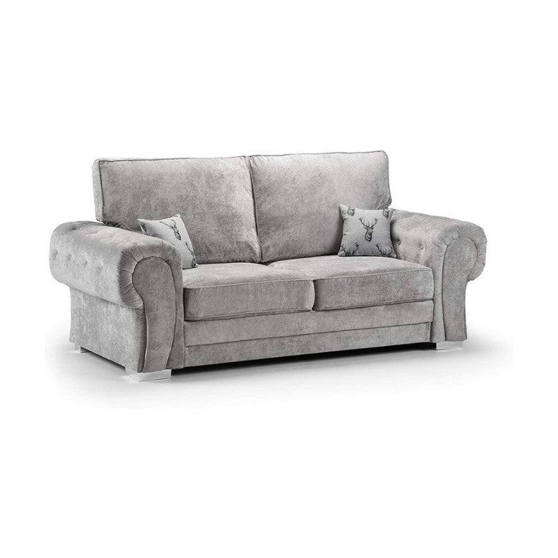 Verona 3 Seater Sofa, Full Back (Grey, Mink) - UK Online Furniture
