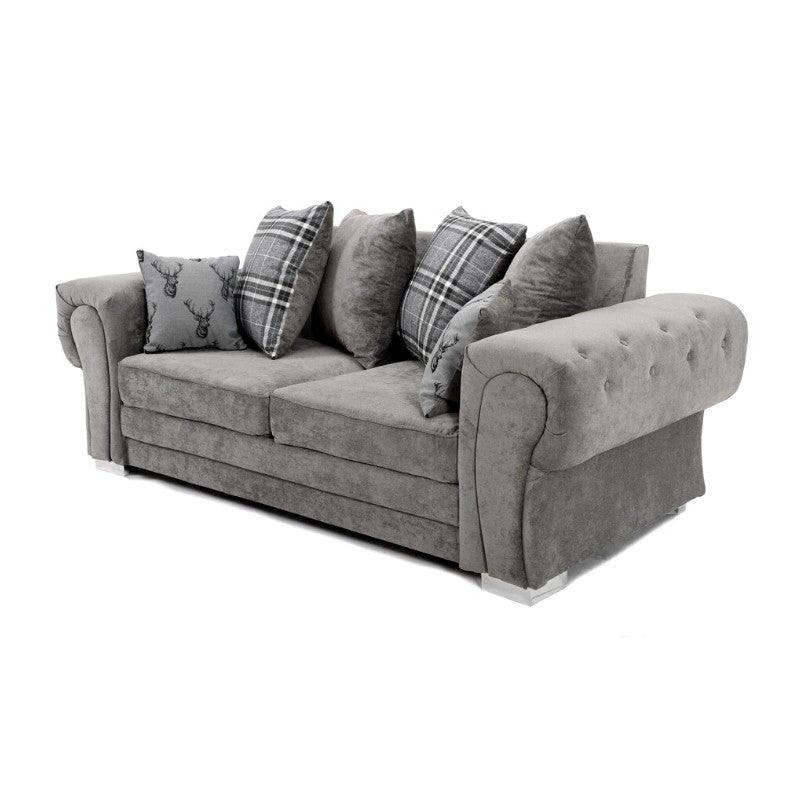 Verona 3+2 Sofa Set, 3 Seater, 2 Seater, Scatter Back (Grey, Mink) - UK Online Furniture