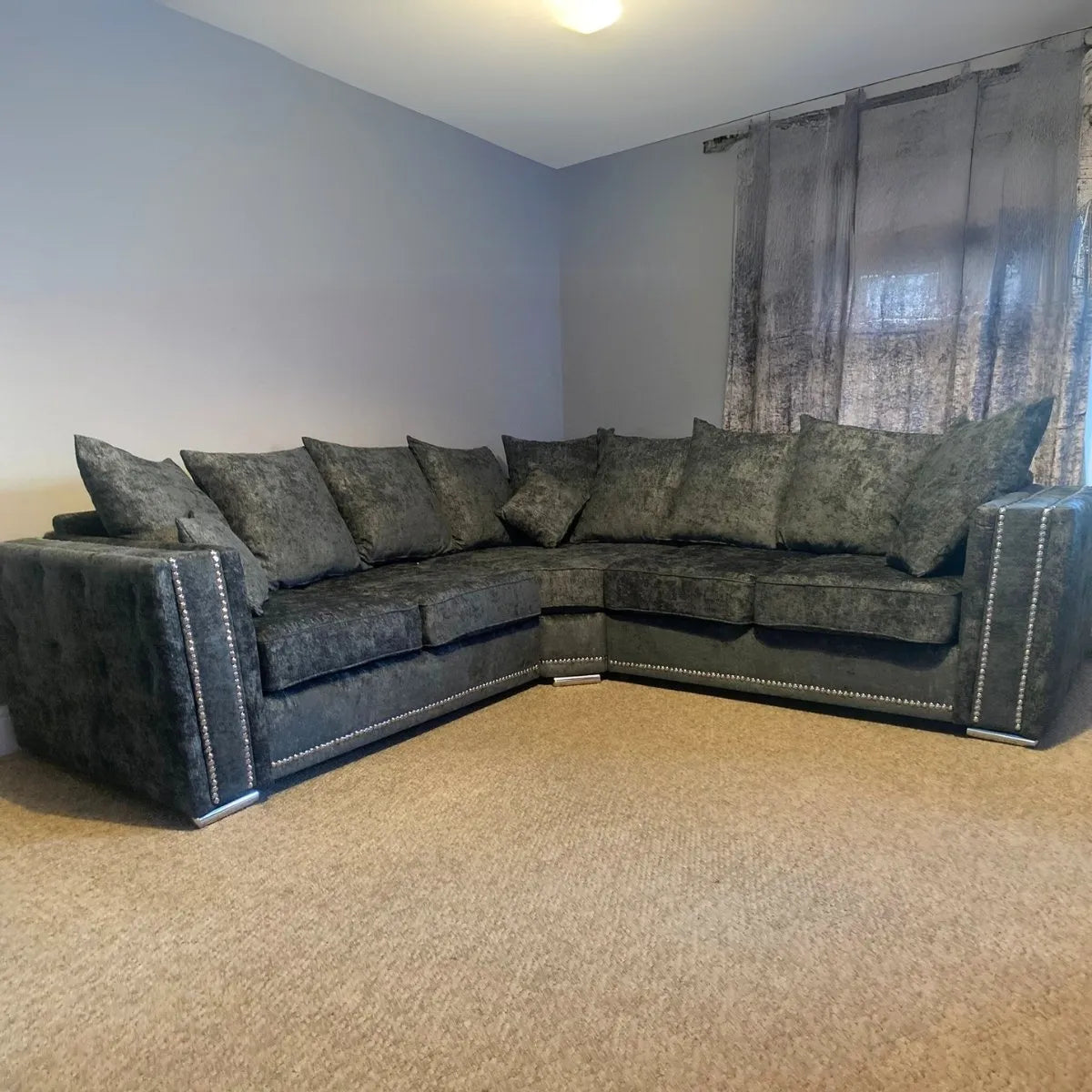 Bentley Scatter Back Corner Sofa Grey