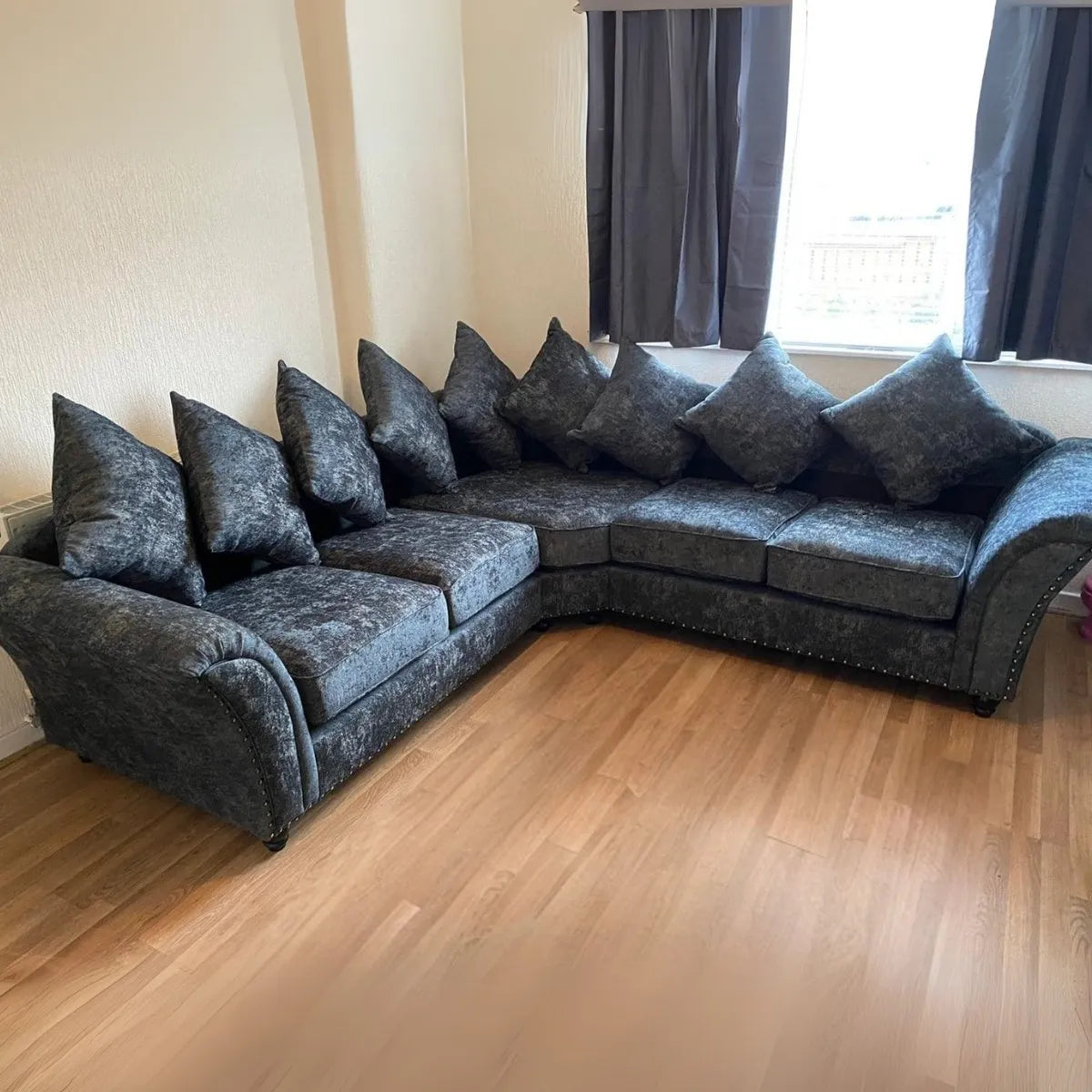 Sky Scatter Back Corner Sofa in Grey or Beige