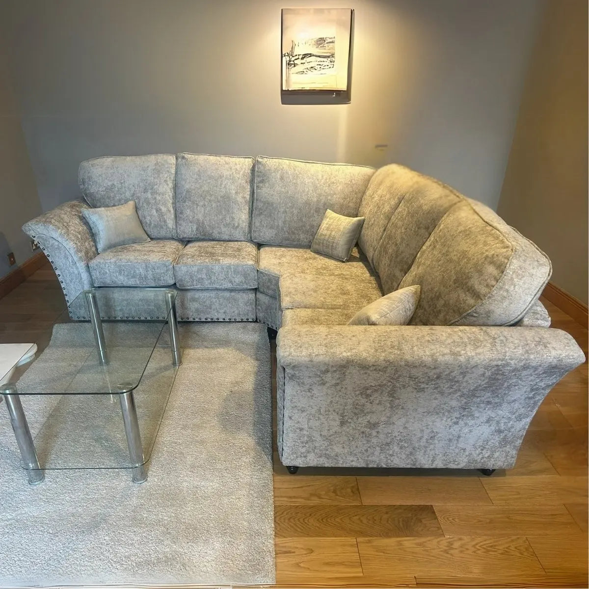 Sky Full Back Corner Sofa in Grey