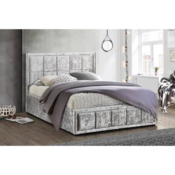 Hannover Crushed Velvet Ottoman Storage Bed Frame - Queen, Double, King - UK Online Furniture