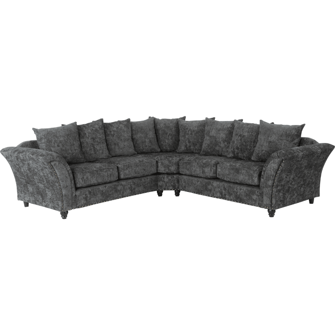 Sky Scatter Back Corner Sofa in Grey or Beige - UK Online Furniture